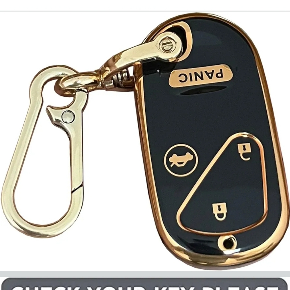 Honda Key Fob Cover Keyless Entry Remote Control Key Fit Gold And Black
